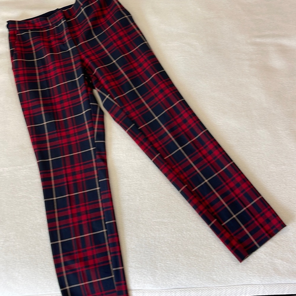 Zara Basic Plaid Pants Sz M